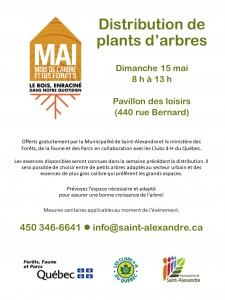 Distribution gratuite de plants d'arbres @ Pavillon des loisirs | Québec | Canada